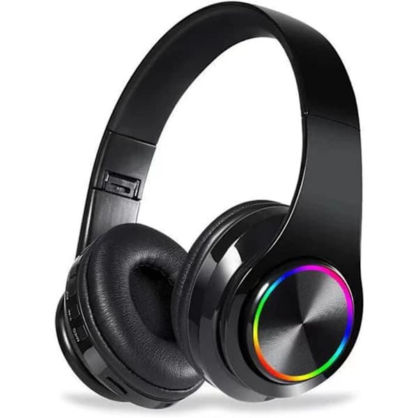 Bluetooth-hodetelefoner Over Ear, sammenleggbare lette trådløse hodetelefoner, trådløse hodetelefoner med innebygd mikrofon, FM, SD/TF for onlineunder
