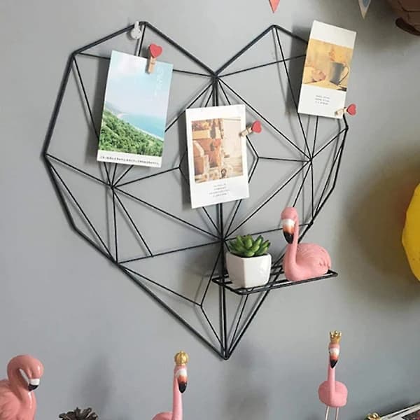 /EA/Ny, passende fotovægdekoration, DIY jerngitter vægdekoration, hjertekunst fotovæg hængende i familien