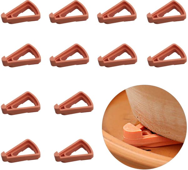 12 Blomsterpottefødder Trekantet Plantepottestativ Usynlige Potteforhøjere Plantestøtter 7x5,5x2cm til Indendørs Udendørs Brug