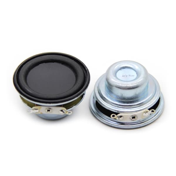 2 kpl 40 mm:n täyden alueen kaiuttimet 4 ohmia 5 W harrastajien tee-se-itse litteä kaari kuminen HiFi-kaiutin