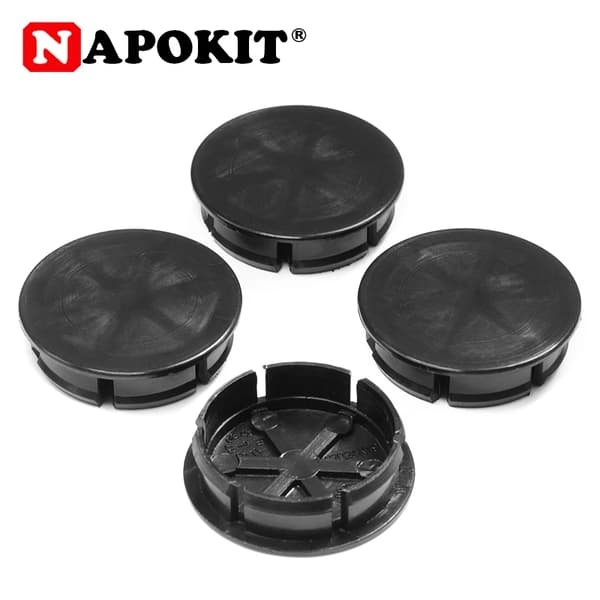4 stk. 49 mm (48,5 mm) Svart Bilfelg Navkapsel for Abarth 500 Bilhjul Nav Senterkapsel for Fiat Abarth Marea Multipla Punto Scorpion