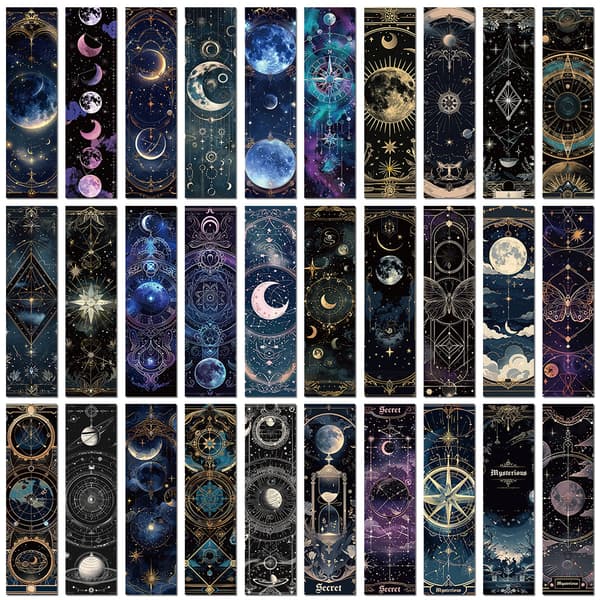 30 Tarot-salaisen kirjanmerkkiä, huippuluokan luova kirjan koristelu, tee-se-itse käsikirjan lukemisen huomautuskortit