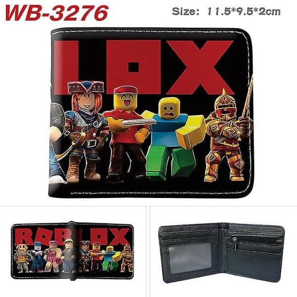 Roblox Lommebok Anime Lommebok Spilltrykt Kort Halvbrettveske for Menn og Kvinner Tegneserie Myntpung2