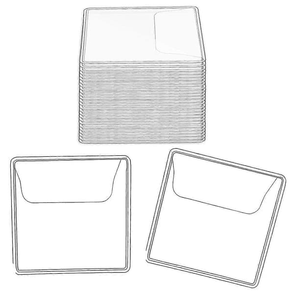 150 stk. Enkelt Lomme Mynt Flip Mynt Ermer Holdere Klar Pvc Mynt Beskyttere Plast Mynt Holdere (5,6 x 5 cm Kvadrat)