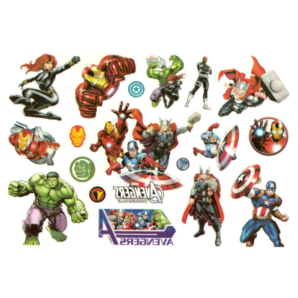 Schnapign Avengers 12 Stk Børnetatoveringer Tatovering Hulk Iron Man