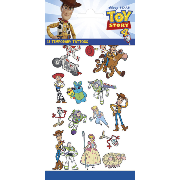 Funny Products Toy Story 4 12 Stk Børntatoveringer Tatovering Børn Woodie