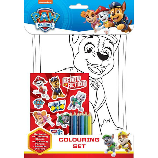 Crosswear Trading LTD Paw Patrol Aktivitetspakke Penne Klistermærker Chase