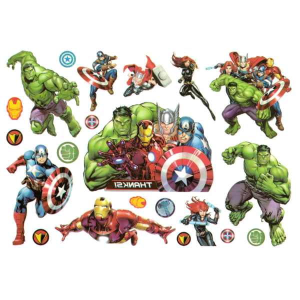 Schnapign Avengers 10 Stk Børntatoveringer Tatovering Hulk Iron Man Børn