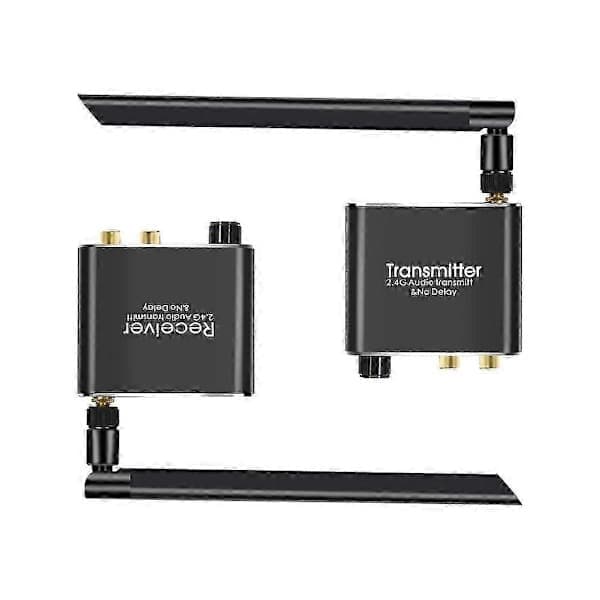 50M 2.4G Trådløs Audio Musikk Sender og Mottaker med 3.5mm R/L RCA Trådløs Audio Adapter
