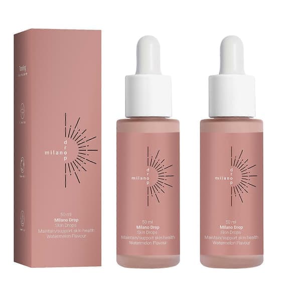 Selvbruningsdråper 2 stk, Naturlige solfrie bronse-dråper for ansikt og kropp, Melanin Boost Selvbruningssett A