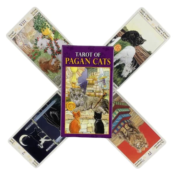 The Tarot Of Pagan Cats -kortit, 78 kortin englanninkielinen Visions Divination Edition -pakka, lautapelit, perhejuhlat, pelilauta