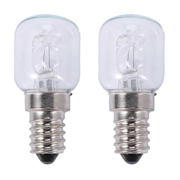 2x E14 Højtemperatur Glødepære 500 Grader 25W Halogen Boble Ovnpære E14 250V 25W Quartz Glødepære