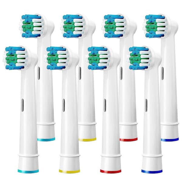 Tandbørstehoved kompatibel med Oral b Braun elektrisk tandbørste, præcisionsudskiftningsbørstehoveder, effektiv rengøring - 8-pak