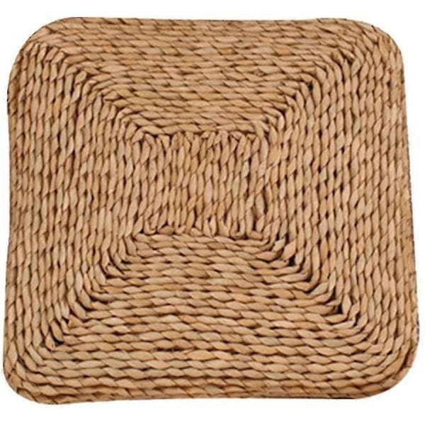 Tatami luonnollinen neliönmuotoinen lattiatyyny Futon-tyyny tuolityynyt paksunnettu istuintyyny kudottu olki