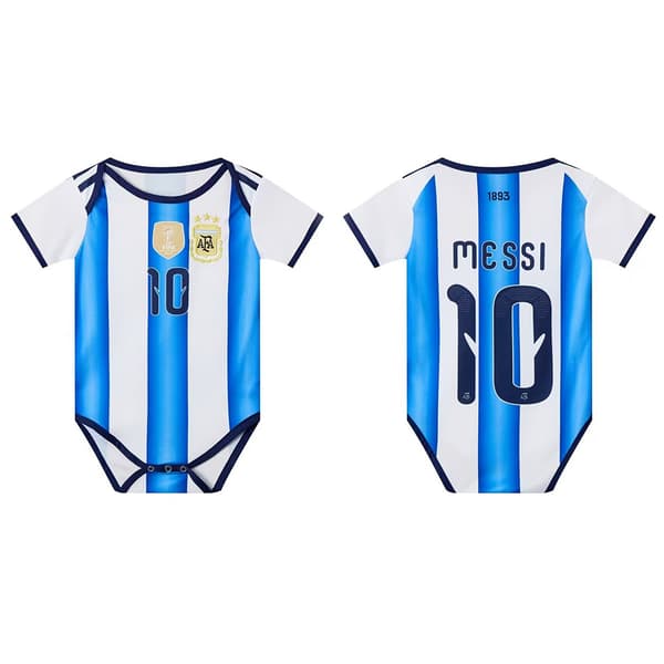 2026 VM Argentina Hemmatröja NR.10 MESSI Kortärmad Baby Fotbollsbody