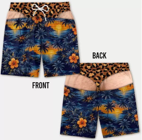 Løstsittende pustende strandshorts med 3D Independence Day-trykkmønster Uformelle shorts for menn
