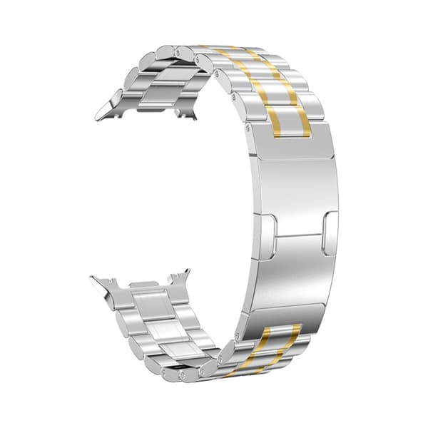 Metal 5-link urrem med original spænde, kompatibel med Samsung Galaxy Watch 8 og Galaxy Watch 8 Classic, rustfrit stål, 22cm x 2.2cm Gold