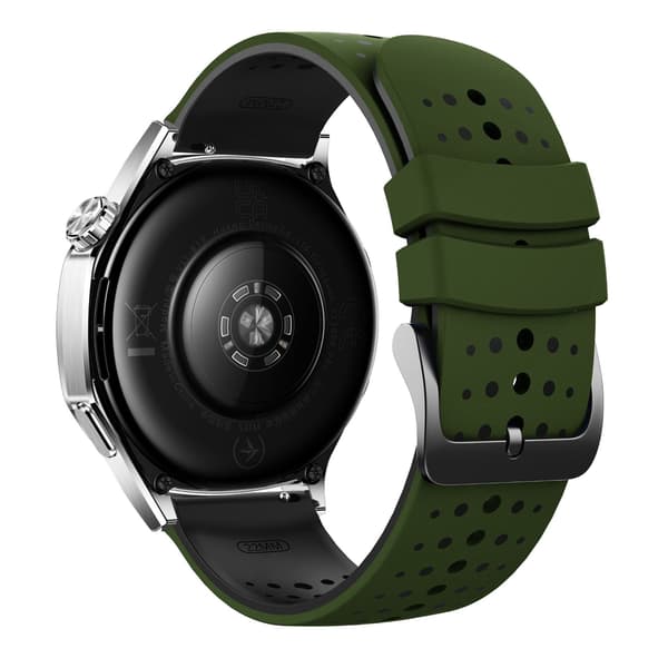 22mm Silikone Urrem Kompatibel med Suunto 9 Peak, Huawei, Xiaomi, Redmi og Samsung - Tofarvet Stjernehimmeldesign Green+Black