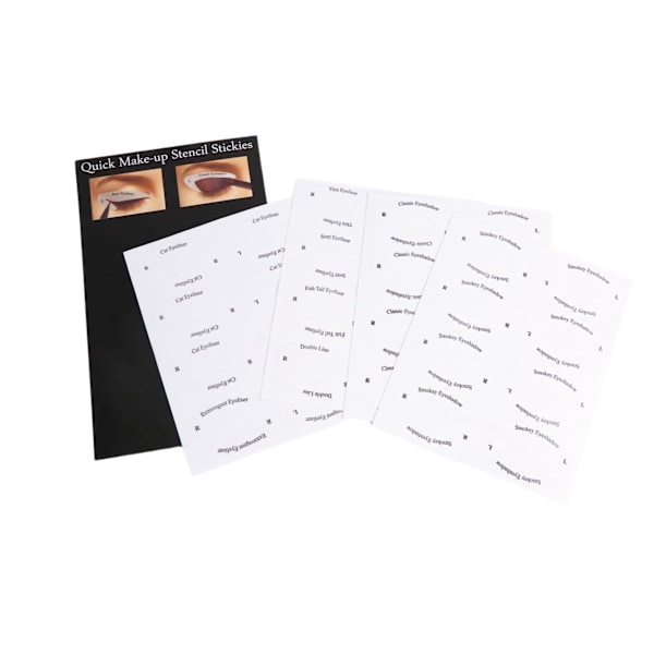 Inf Schabloner För Eyeliner / Ögonskugga 4 Ark Vit