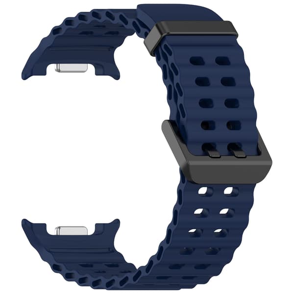 Silikone Ocean Rem Kompatibel med Samsung Galaxy Watch 8 & Watch 8 Classic - Komfortabel og Stilfuld Blue
