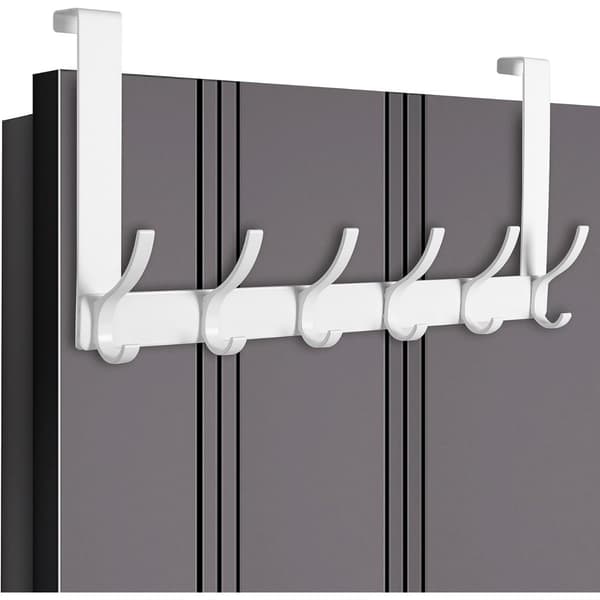 Oven yläpuolinen koukkuteline 6 koukulla, alumiininen seinäkiinnitettävä vaateteline