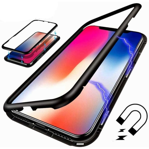 Köp Mobilskal med härdat glas iPhone XR Svart Fyndiq