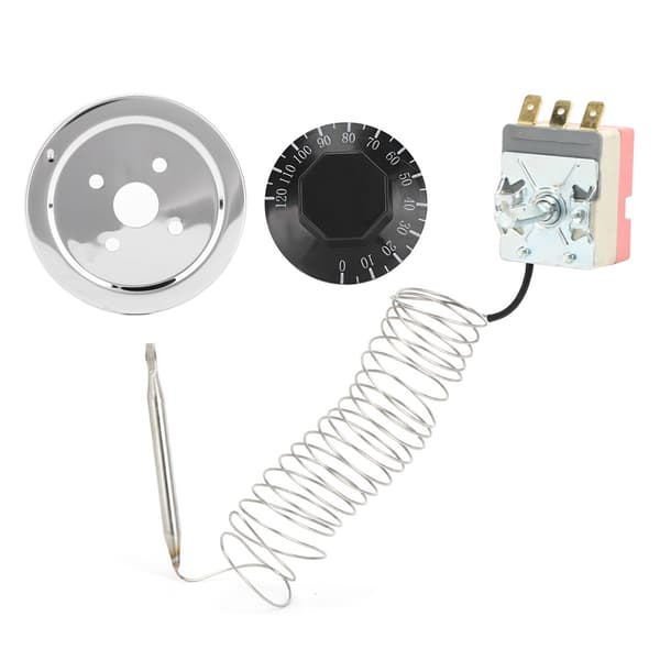 Universal 0-120C temperaturkontrol termostat radiator blæserkontakt bildele