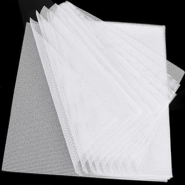 Silikon dehydratorark, pakke med 10, 30x30 og 40x40 centimeter, non-stick frukt dehydratormatter kompatible med tørking, gjenbrukbare