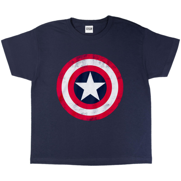 Köp Captain America Pojkar Distressed Shield T-shirt 6-7 Years Navy | Fyndiq