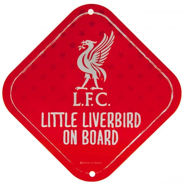Liverpool FC Little Liverbird Bilskylt En Storlek Röd