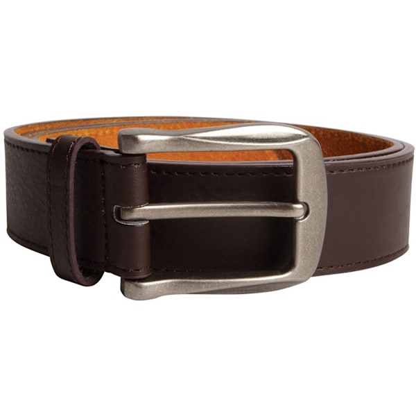 Köp Duke Mens Harrison Large Buckle Leather Belt 40 Brown | Fyndiq