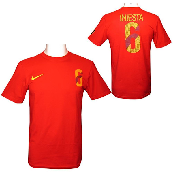 Kop Fc Barcelona Iniesta Hero T Shirt For Herrar L Rod Fyndiq