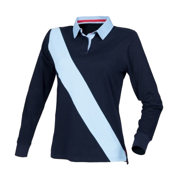 Front Row Kvinnor / Dam Diagonal Stripe House Rugby Polo Shirt 2