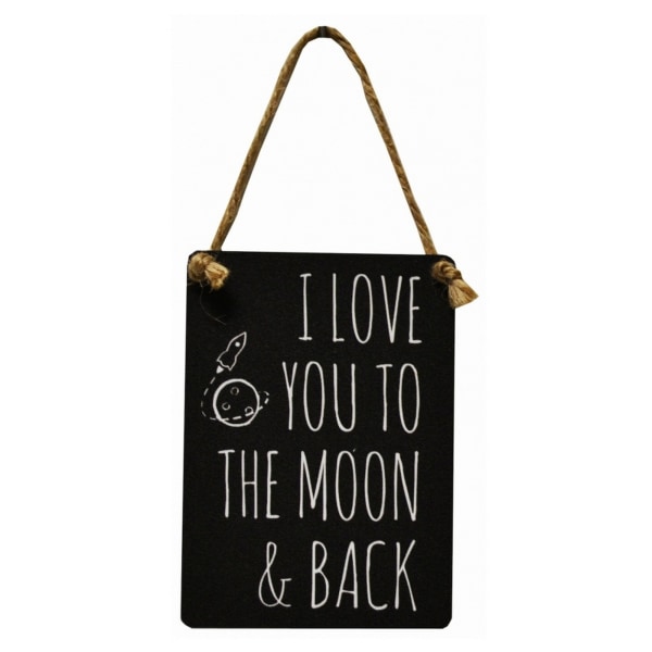 Gainsborough Giftware I Love You To The Moon & Back Hanging Metal Sign