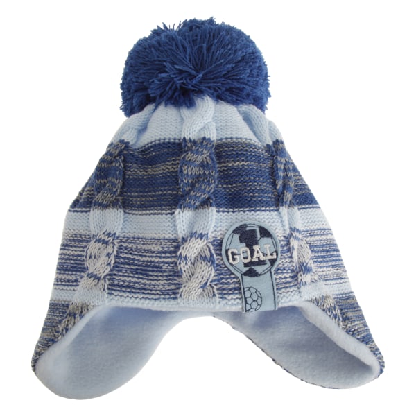 Nursery Time Baby Boys Football Winter Ear Warmer Bobble Hat