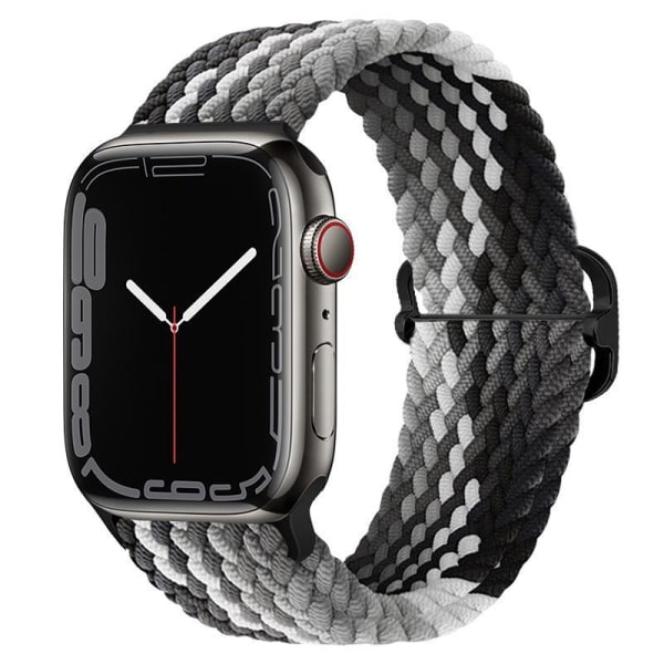 Global Items Apple Watch Armbånd I Flettet Nylon 42/44/45 Blackash One Size