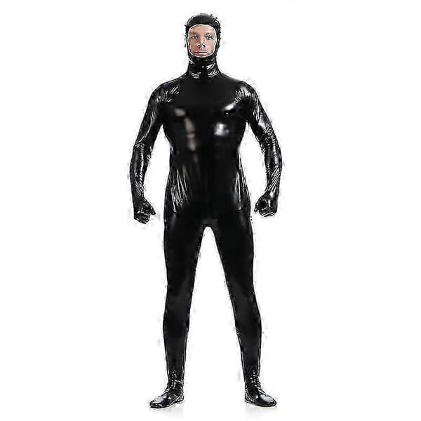 Zentai-kroppsdrakt i lateks-spandex for menn, heldekkende kostyme med åpent ansikt for sceneopptredener og rollespill_ZMG