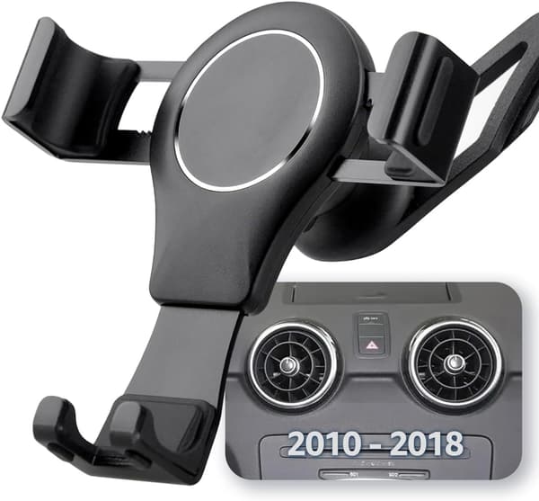 [LCS] Biltelefonholder til Audi A1, 360° Roterbar Telefonholder Bil Luftventil Telefonbeslag Gravitationsmetal Aluminiumlegering Silikone N