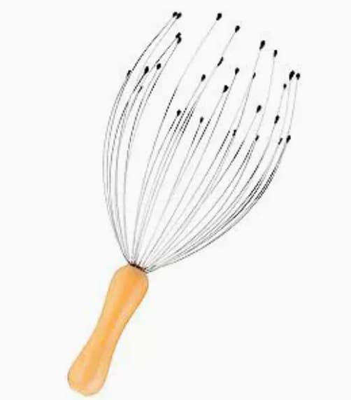 [LCS] 28 Fingers Hovedmassager, Hovedkløer Hovedbundsmassager til Hoved Krop Afslappende Trægreb (1 pakke)