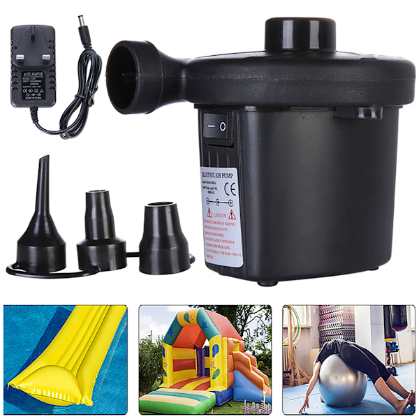 Electric Air Pump for Paddling Pool Fast Inflator Deflator Camp Air Bed Mattress
