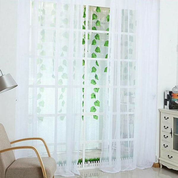 Butterfly Net Tulle Window Curtain Sheer Panel Voile Slot Top Door Divider Drape 