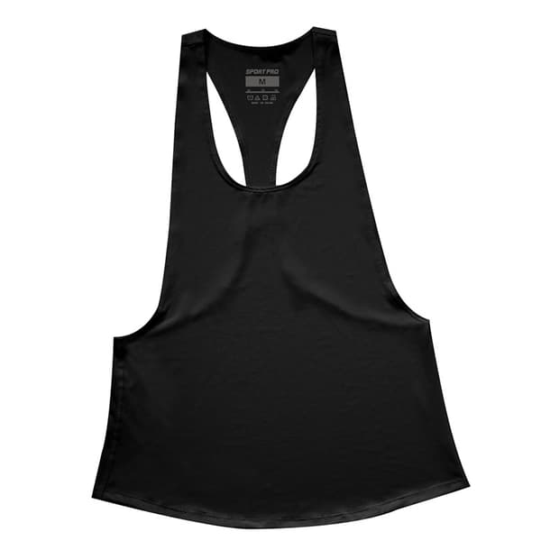 Sort hurtigtørrende ærmeløs yoga-tanktop til kvinder til løb, sport og fitness – XL