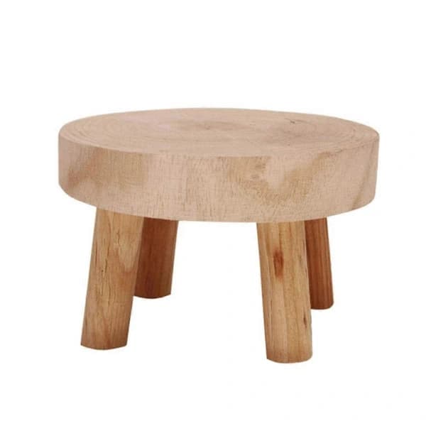 Mini Trepall Display Plantestativ Dekorativt Tre Plantepall Bonsaiholder for Innendørs Utendørs Hjem Hage C