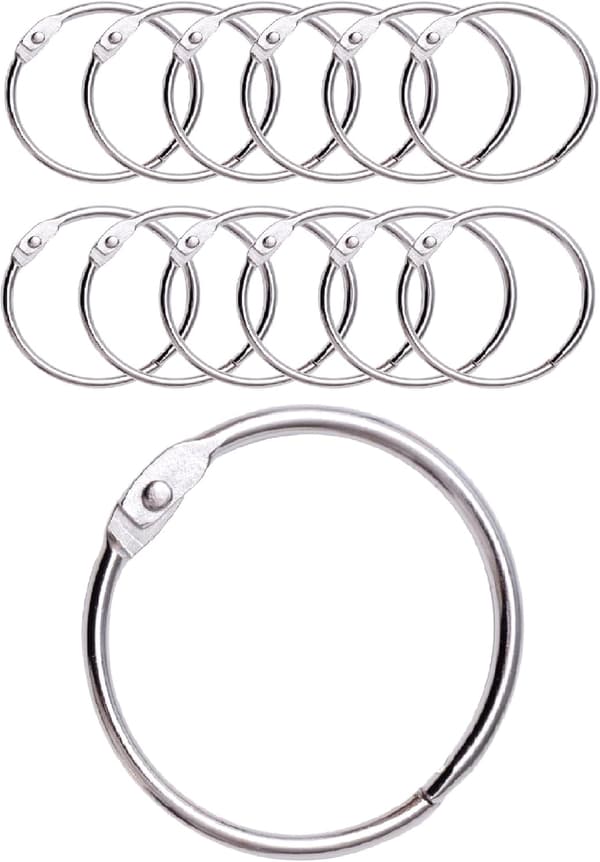 12 Suihkuverhorenkaat Metallikoukuilla - 50mm Avattavat Pyöreät Renkaat Verhoille, Kylpyhuoneeseen, Kotiin, Arkistokaappeihin - Metallinen Väri