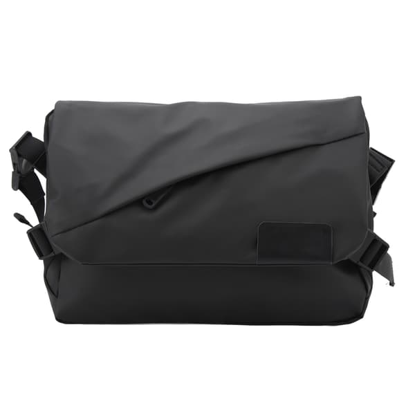 Enkel svart crossbody-veske for menn, moteriktig skulderveske med stor kapasitet, vanntett