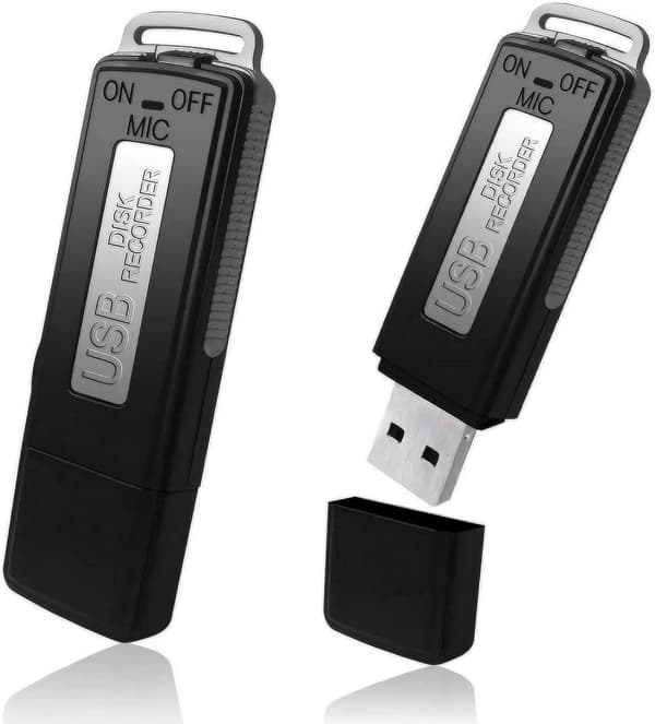USB Digital Diktafon - 8GB Mini Bärbar Diktafon - Idealisk Ljudinspelare för