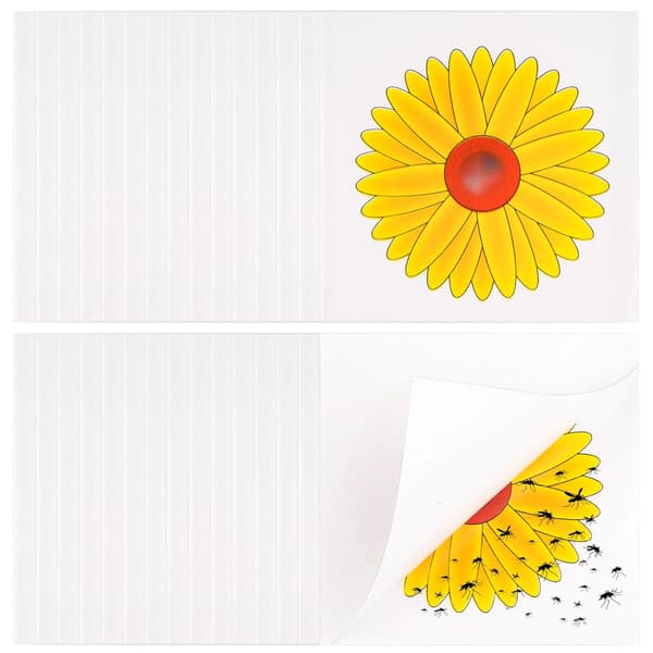 30 stk. fluefelle-vindusklistremerker, 10x10 cm insektfelle for vinduer, giftfri og luktfri fluefanger