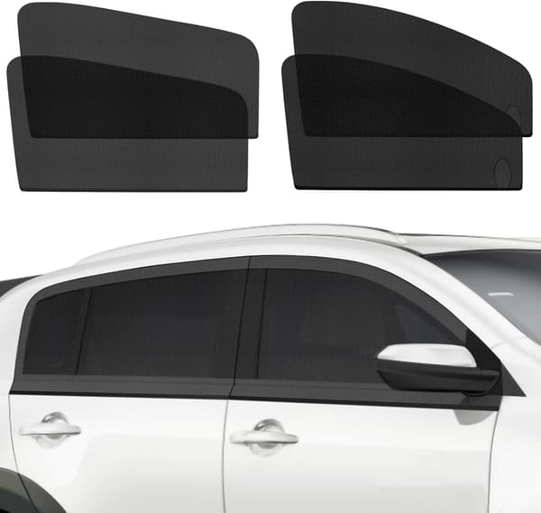 4-pack solskydd för bilfönster, solskyddsnät och myggnät för att skydda barn/spädbarn/vuxna/husdjur - F