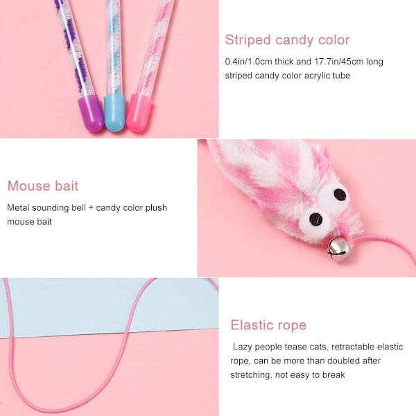 Kop 3 Jouets Pour Chat Avec Plumes Et Clochettes Jouets Interactif Fyndiq