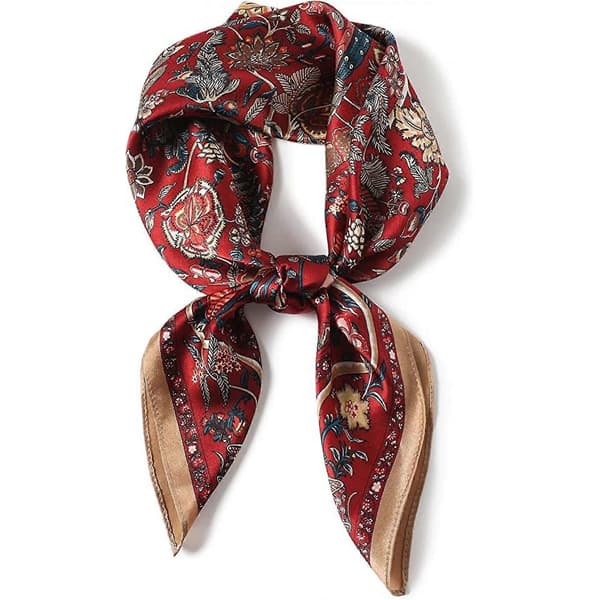 100% Mulberry Silketørklæde Efterår Og Vintermode 68cm Silketørklæde Kvinder Åndbart Og Letvægts Print Hårtørklæde Til Silke